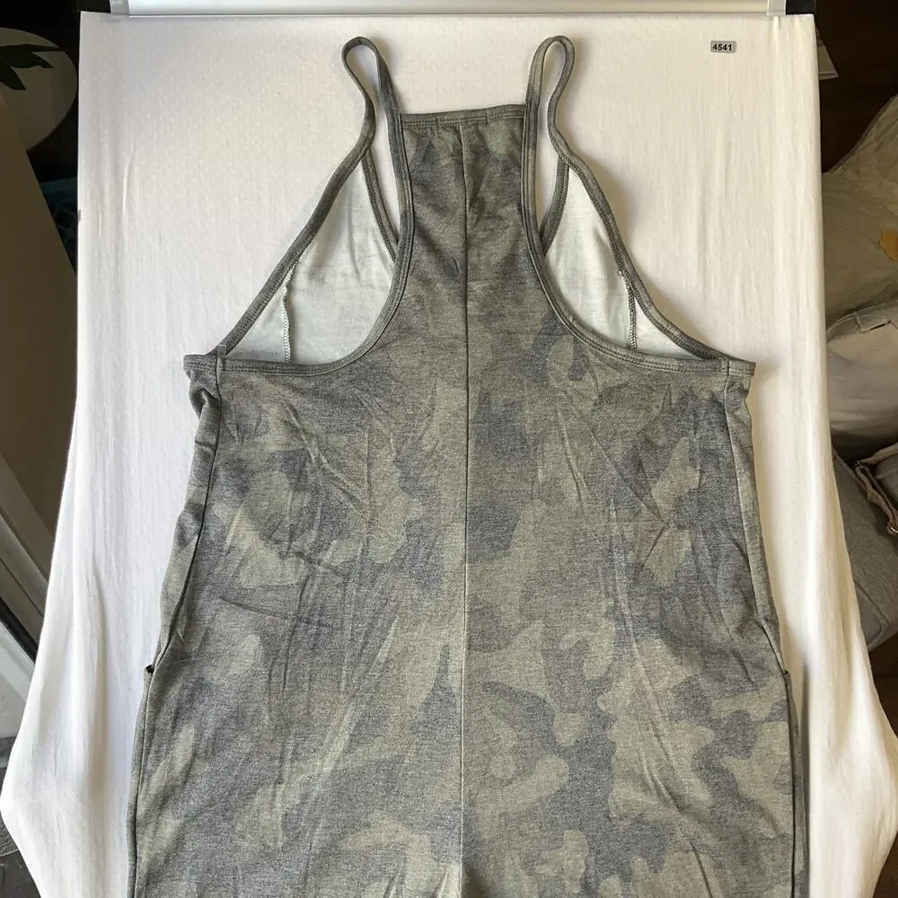 Wild Fable Women Jumpsuit S Olive Camouflage Sleeveless 20